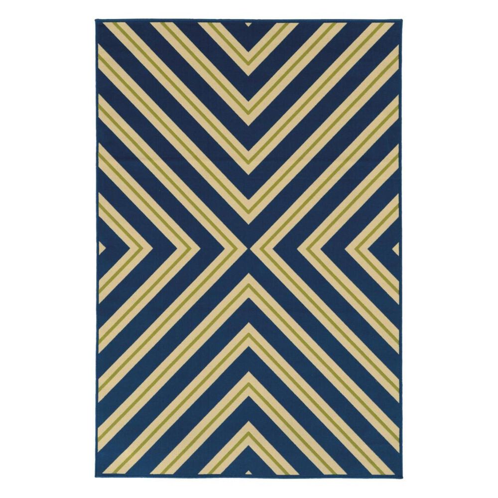 Oriental Weavers Riviera 4589L 5"3" x 7"6" Navy Area Rug, , large
