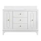 37B Kinsale 48" Single Bathroom Vanity Cabinet in Bright White with White Composite Stone Top and Backsplash, , large