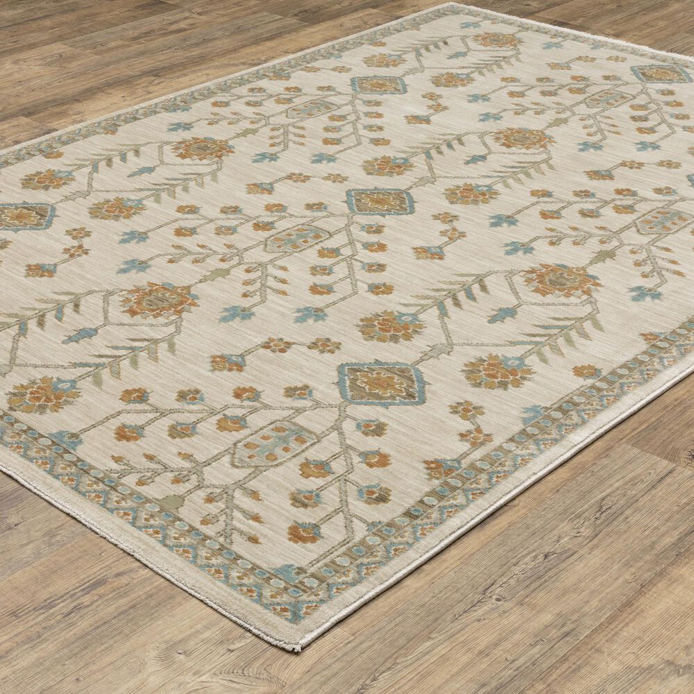 Oriental Weavers Maeve Beige and Rust 7&#39;10&quot; x 10&#39;10&quot; Area Rug, , large