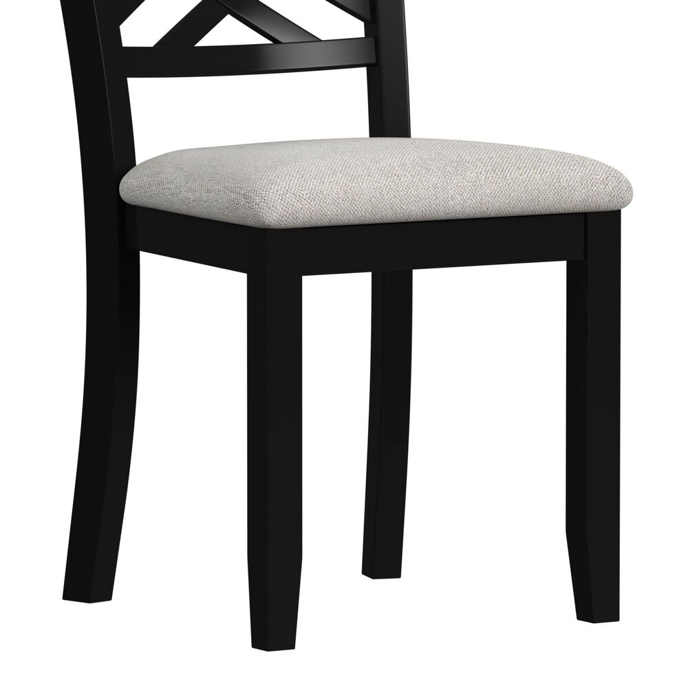 Mayberry Hill Brooks 6-Piece Rectangular Dining Set in Black and Medium Brown, , large