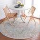 Safavieh Aria 6"7" Round Aqua and Beige Area Rug, , large