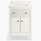 Kohler Malin 24" Single Bathroom Vanity in White with Single Hole 3 cm White Quartz Top and Rectangular Sink, , large