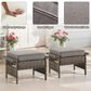 Sunwell Garden 5-Piece Patio Conversation Set with Swivel Chairs in Gray, , large