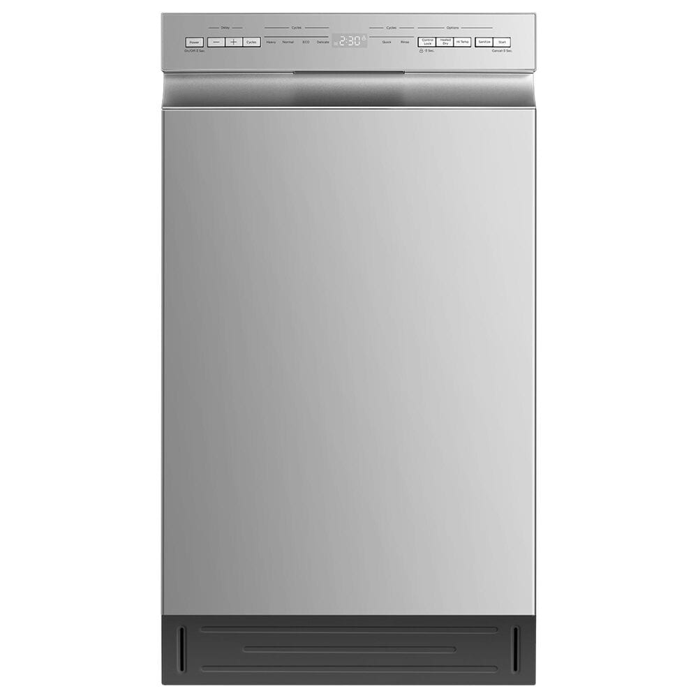 Midea 18" Front Control Built-In Dishwasher in Stainless Steel, , large