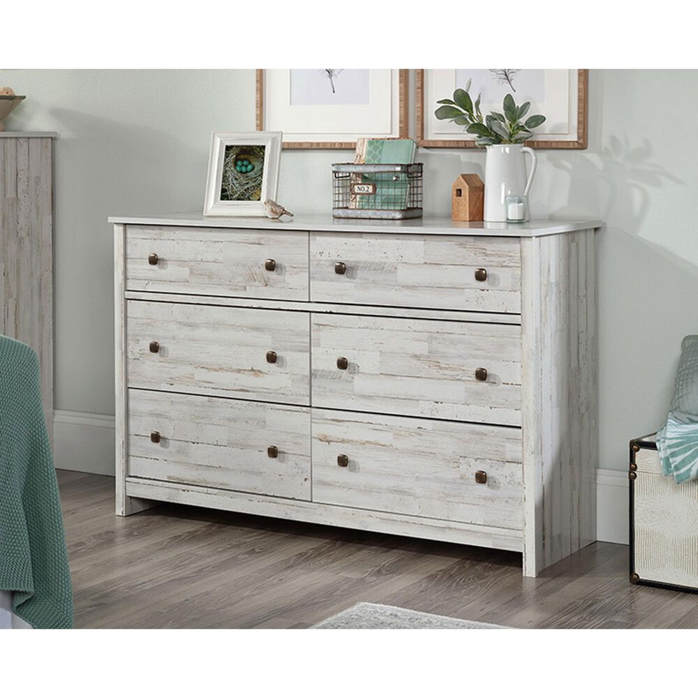 Sauder River Ranch 4-Piece Full/Queen Bedroom Set in White Plank, , large