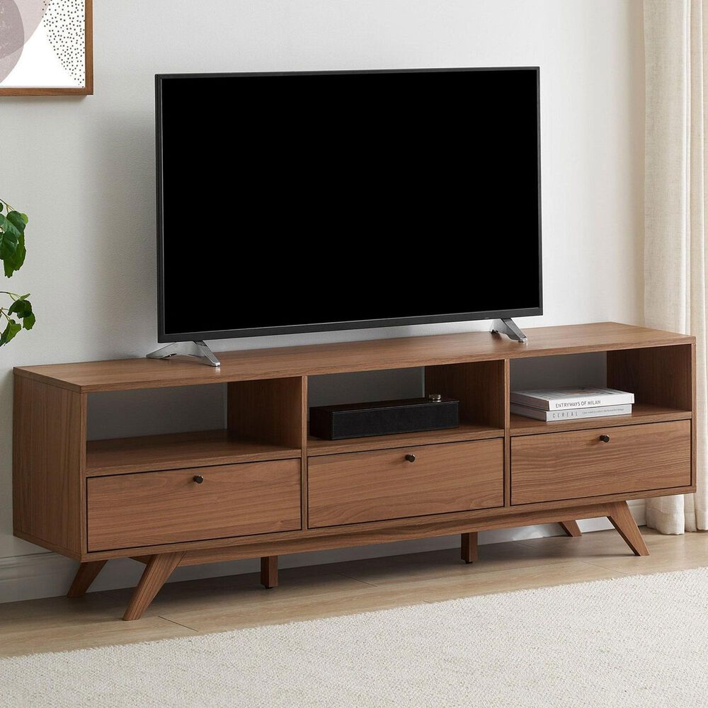 Walker Edison 70" TV Stand in Mocha Shop NFM