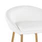 LumiSource Matisse Counter Stool with White Cushion in Gold (Set of 2), , large