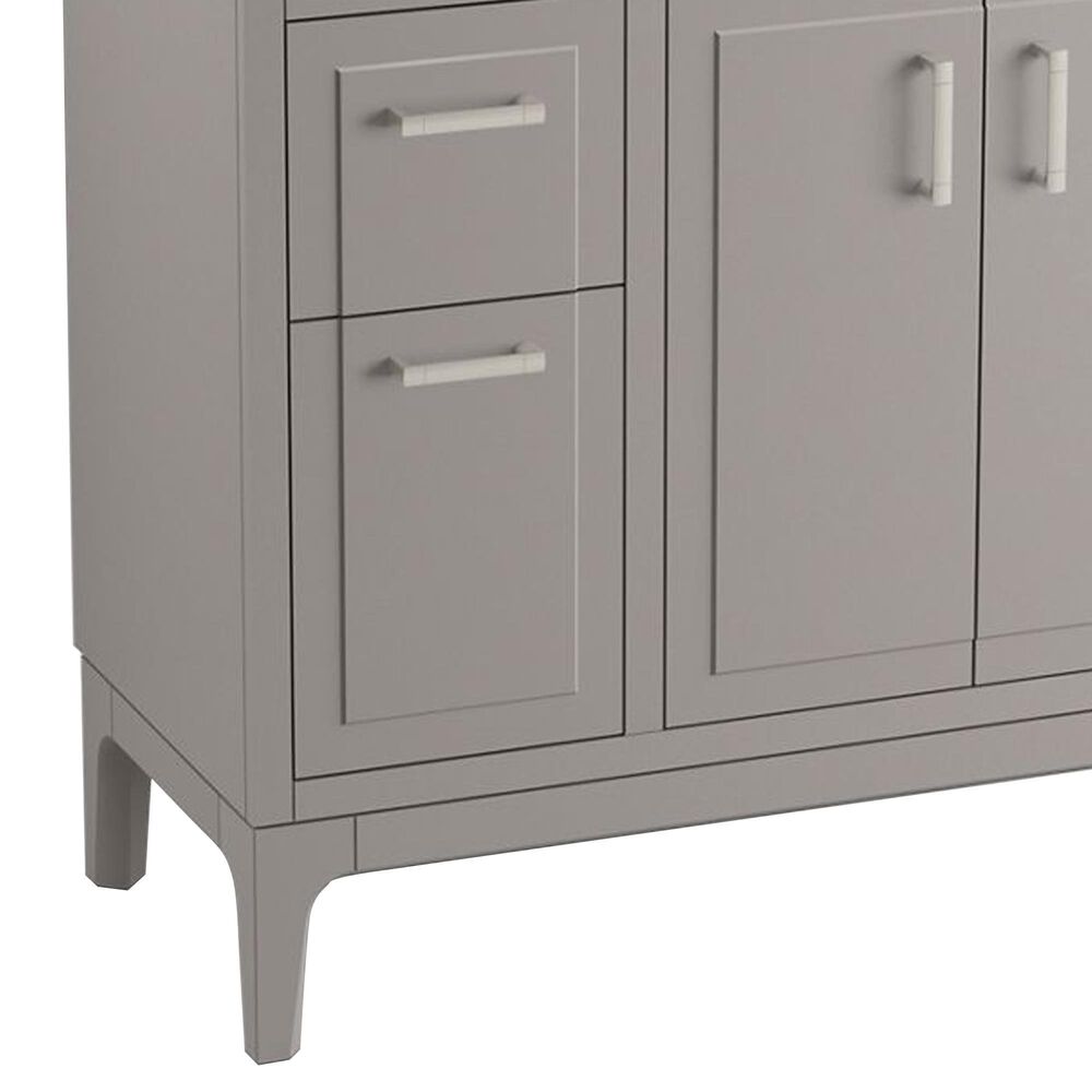 Kohler Seer 36" Single Bathroom Vanity in Mohair Grey with 3 cm Pure White Quartz Top and Rectangular Sink, , large