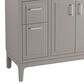 Kohler Seer 36" Single Bathroom Vanity in Mohair Grey with 3 cm Pure White Quartz Top and Rectangular Sink, , large