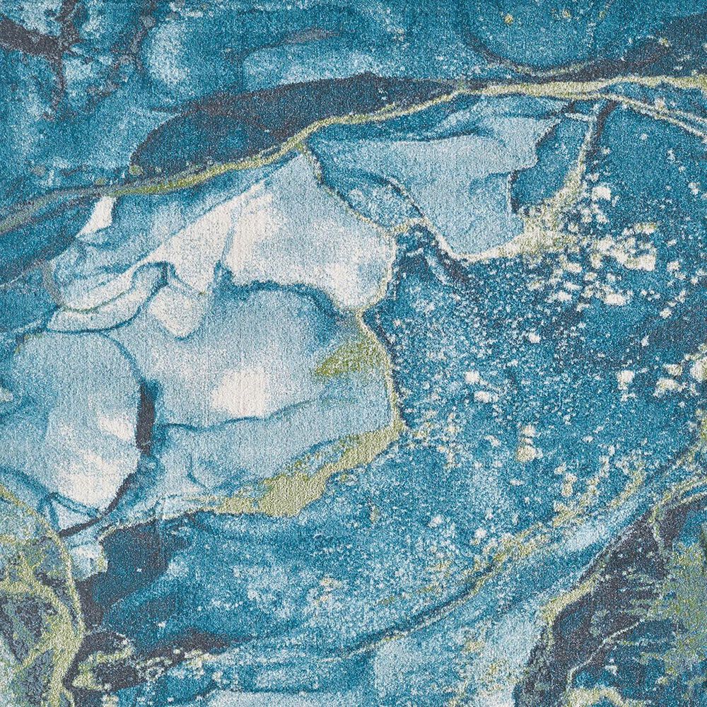 Kas Oriental Rugs Illusions Stone 5&#39;3&quot; x 7&#39;7&quot; Teal Area Rug, , large