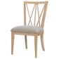 Linon Home Decor Bailey Side Chair with Beige Fabric Cushion Seat in Natural, , large