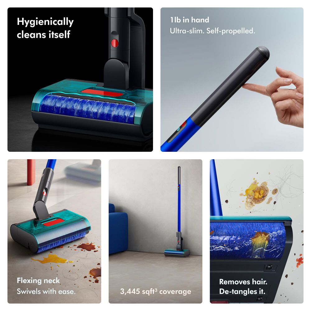 Dyson W1 PencilWash Wet/Dry Cleaner and Dock in Ultra Blue, , large