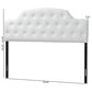 Baxton Studio Morris Queen Headboard with White Upholstered in Black, , large