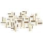 Maple and Jade 30" x 60" Geometric 3D Stripes Wall Decor in Matte Gold, , large