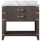 Lexora Home Norwalk 36" Single Bathroom Vanity in Brown Oak with White Carrara Marble Top and Rectangle Sink, , large