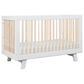 Babyletto Hudson Crib and 3 Drawer Dresser Set in Washed Natural and White, , large