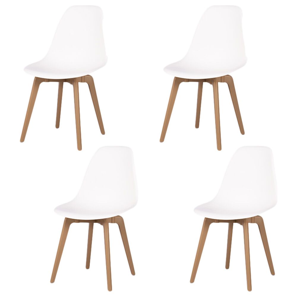 Lagoon Furniture Heron Dining Chairs in White (Set of 4), , large