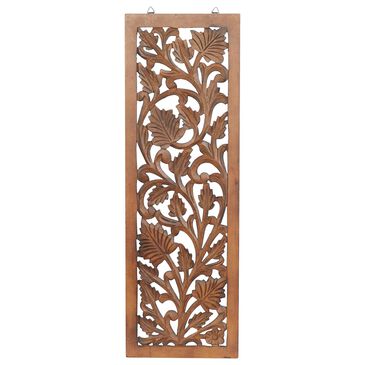 Maple and Jade 36" x 12" Leaves Wall Decor in Brown, , large
