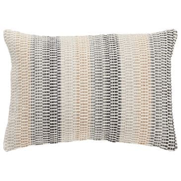 Rizzy Home 14" x 20" Striped Down Filled Lumbar Pillow in Multicolor and Dark Natural, , large