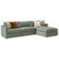 MASSOUD Zoe 4-Piece L-Shape Sectional with Ottoman in Soco Sage, , large
