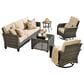 HOMLUX 5-Piece Outdoor Conversation Set in Beige, , large