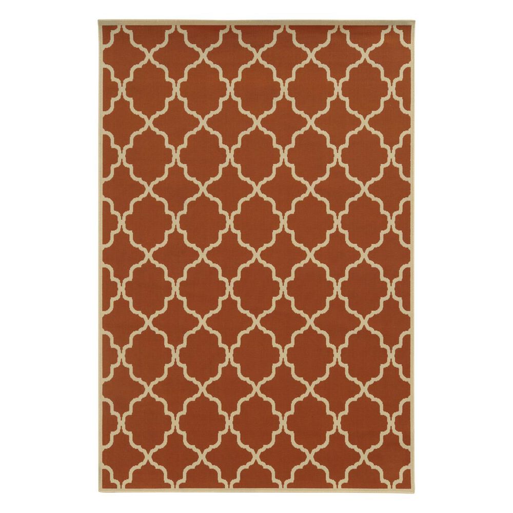 Oriental Weavers Riviera 4770D 1"9" x 3"9" Orange Scatter Rug, , large