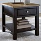 Ashley Drazmine End Table in Brown and Dark Chocolate, , large