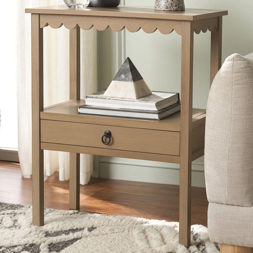 Safavieh Haven Low Drawer End Table in Desert Brown, , large