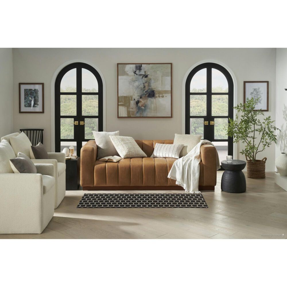 Nourison Twist Reversible 2&#39; x 6&#39; Black Indoor/Outdoor Runner, , large