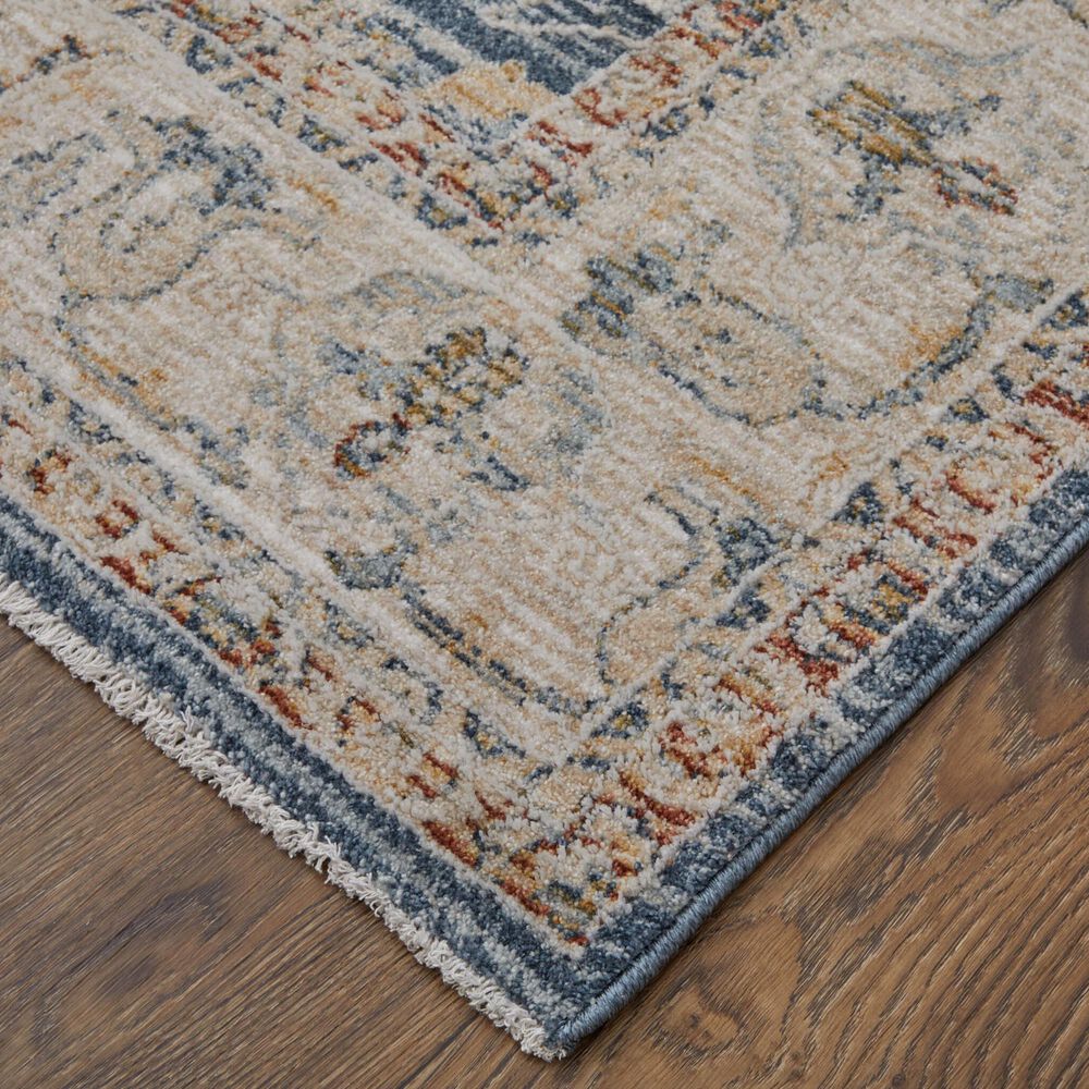Feizy Pasha 2&#39; x 3&#39; Blue and Ivory Area Rug, , large