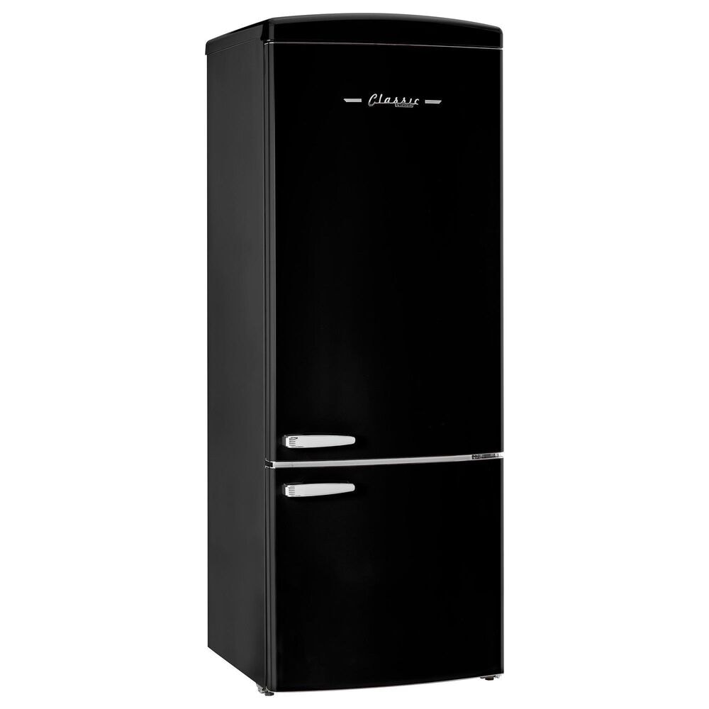 Unique Appliances Classic Retro 17 Cu. Ft Bottom Mount Refrigerator in Midnight Black, , large