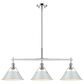 Golden Lighting Orwell 3-Light Linear Pendant with Dusky Blue Shade in Chrome, , large
