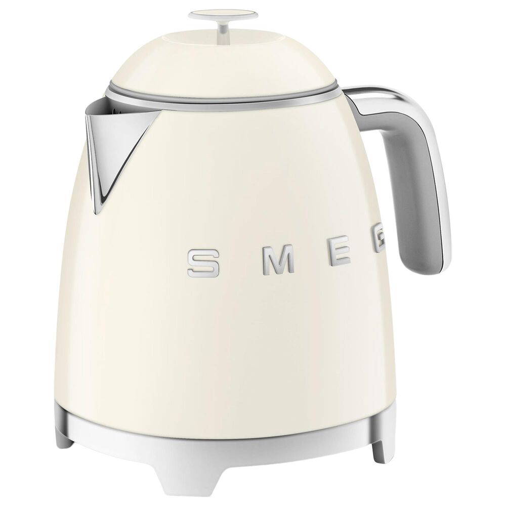 Smeg 3-Cup Stainless Steel Retro Style Mini Electric Kettle in Cream, , large