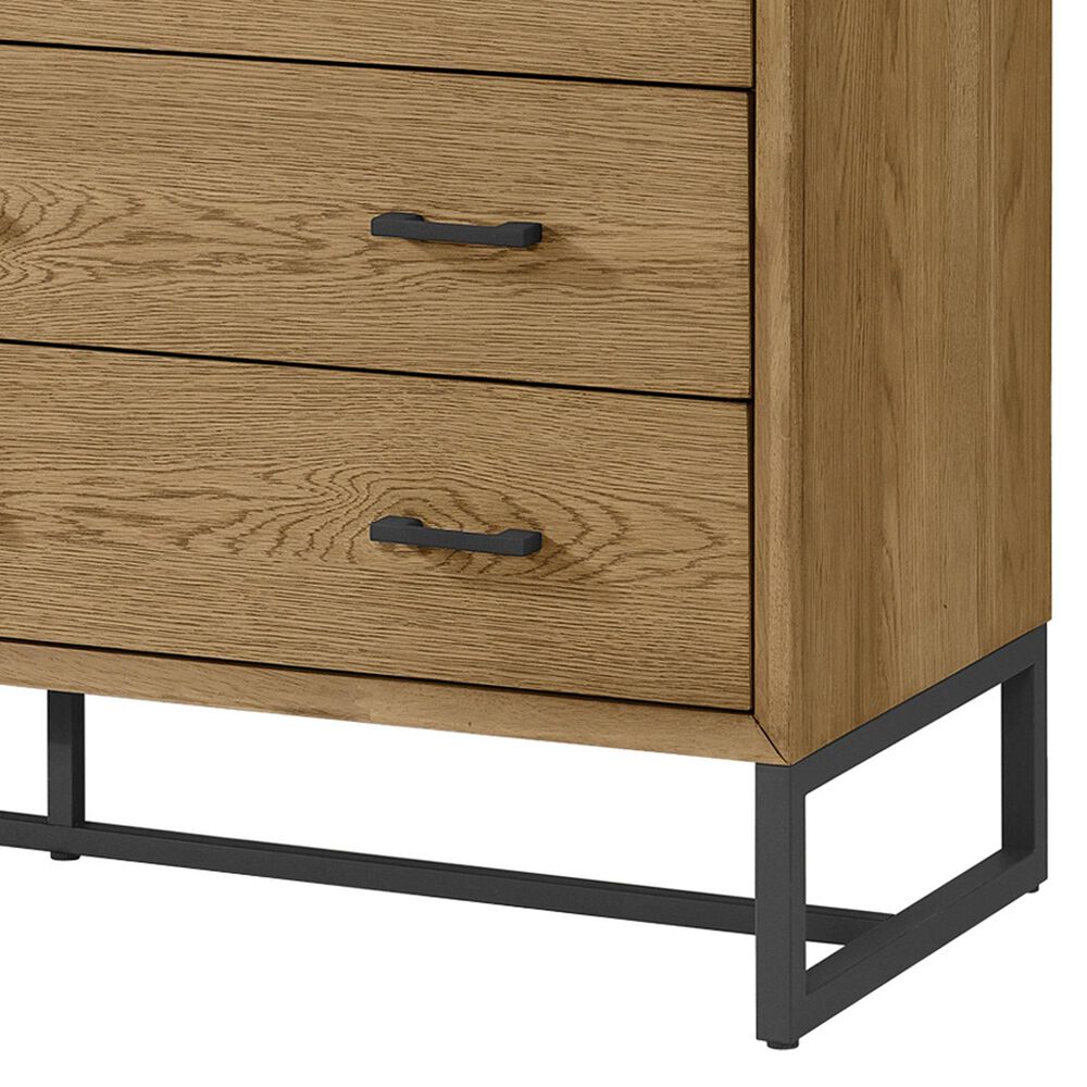 Eastern Shore Newport 6-Drawer Dresser in Natural Oak and Matte Black, , large