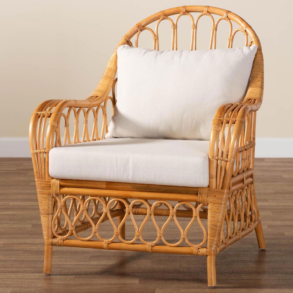 Baxton Studio Reina Arm Chair in Neutral, , large