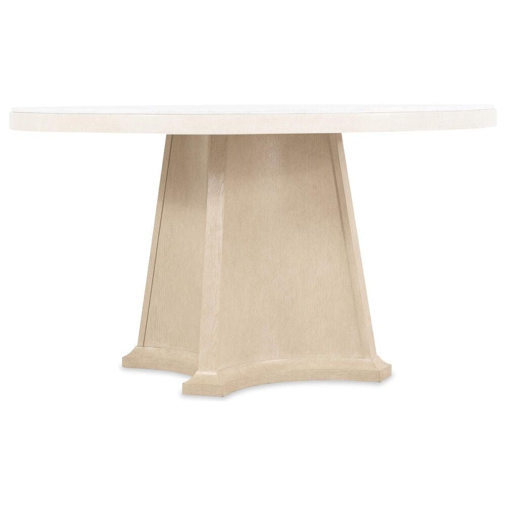 Hooker Furniture Westwood Round Dining Table in Polished Limestone, White and Gray - Table Only, , large