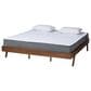 Baxton Studio Sarita King Platform Bed Frame in Ash Walnut, , large