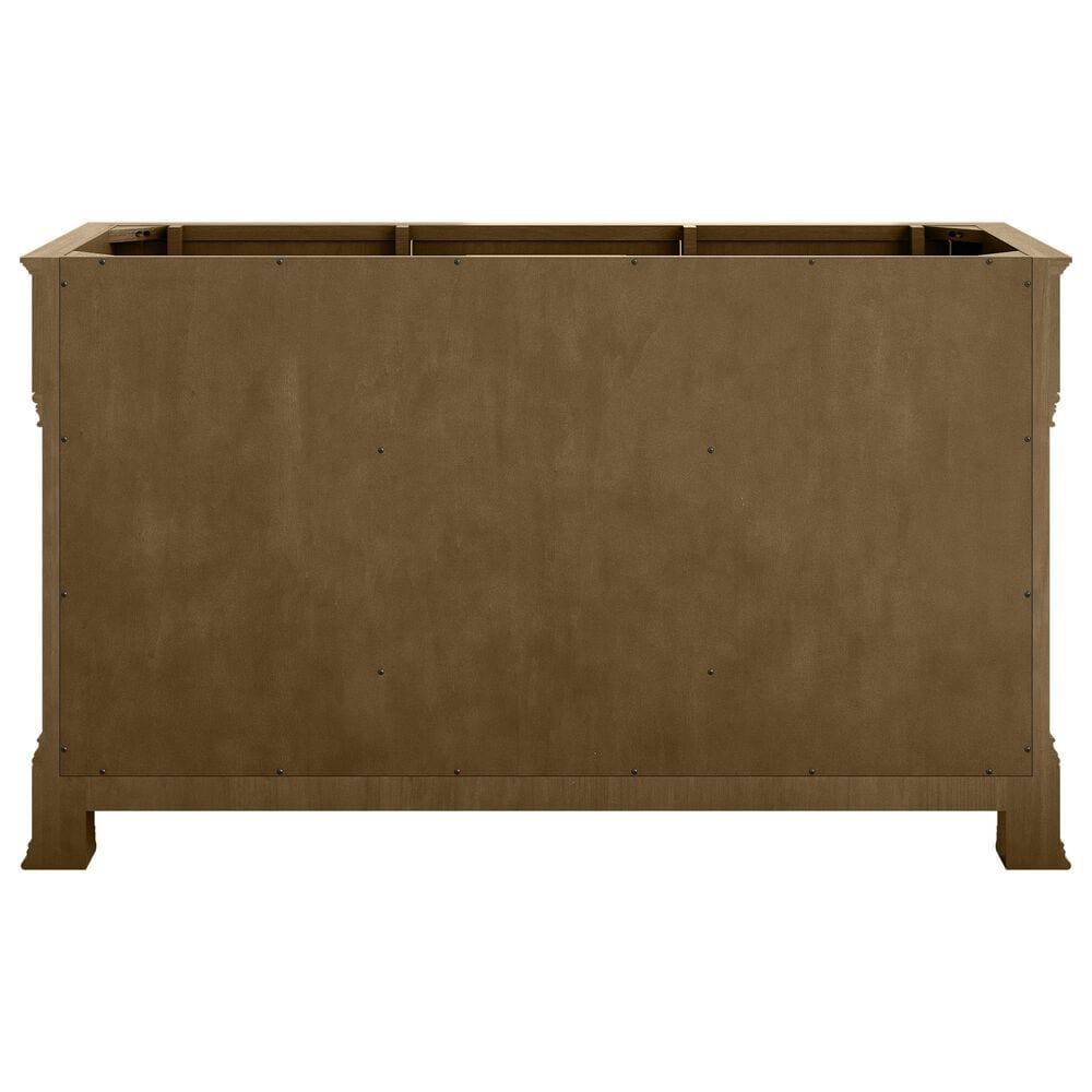 James Martin Vanities Brookfield 60&quot; Double Bathroom Vanity in Honey Oak with 3 cm White Zeus Quartz Top and Rectangular Sinks, , large