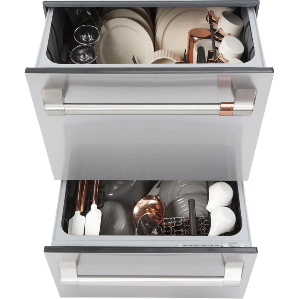 Cafe 24&quot; Double Drawer Dishwasher in Stainless Steel, , large