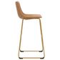 Ashley Ciabori 28.38" Faux Leather Barstool in Gold, , large