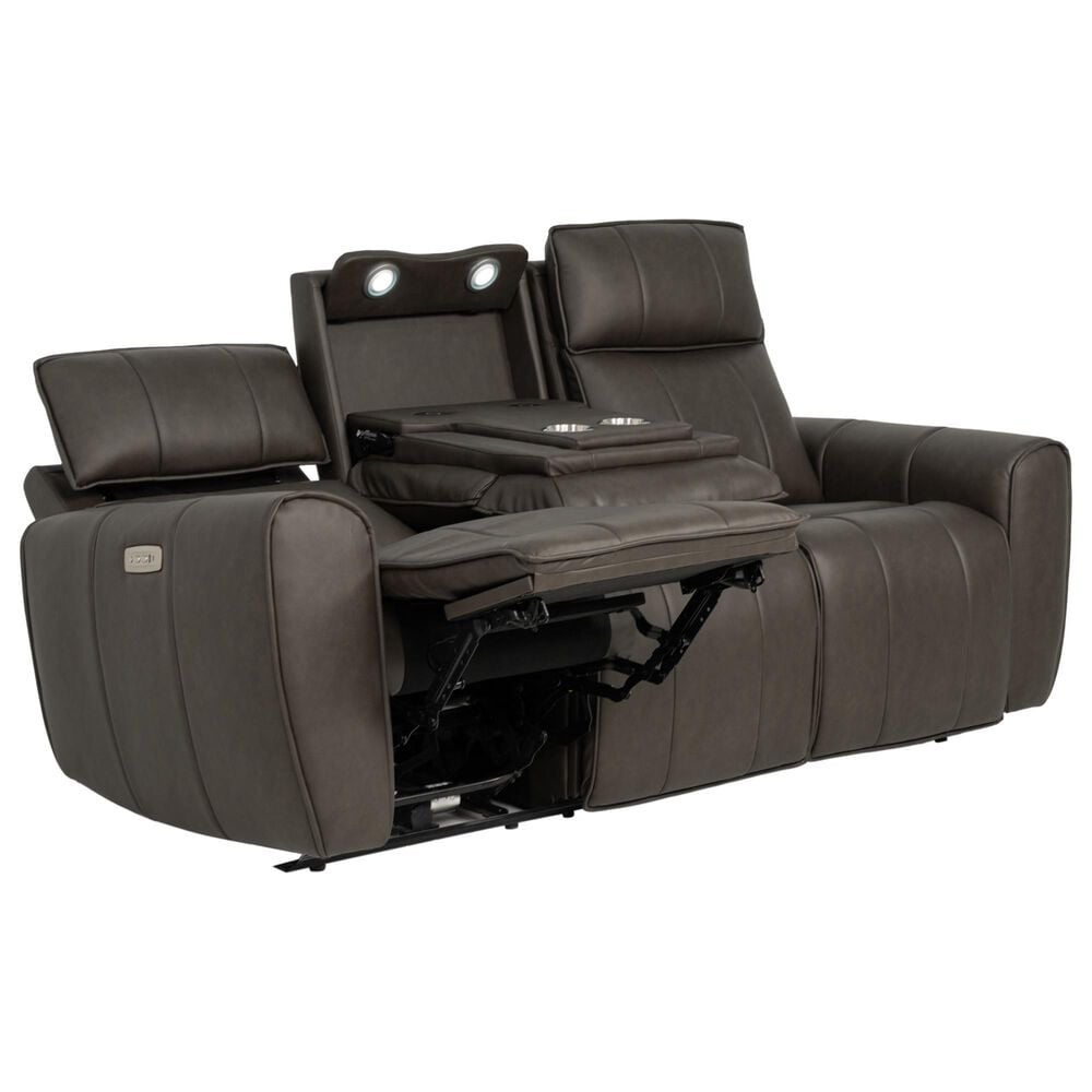 Aurora Furnishings Power Headrest Reclining Sofa in Dallas Espresso, , large