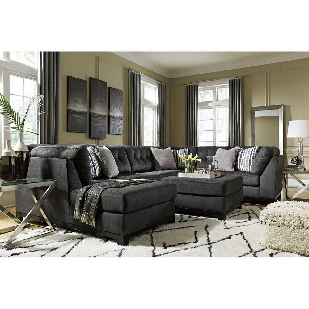 Ashley Reidshire Oversized Accent Ottoman in Steel, , large