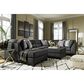 Ashley Reidshire Oversized Accent Ottoman in Steel, , large