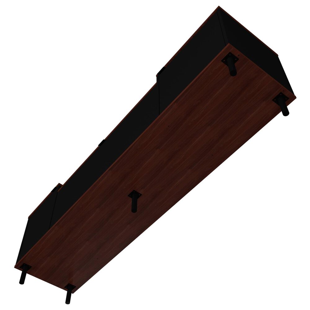 Dayton Mosholu 66&quot; TV Stand in Black and Nut Brown, , large