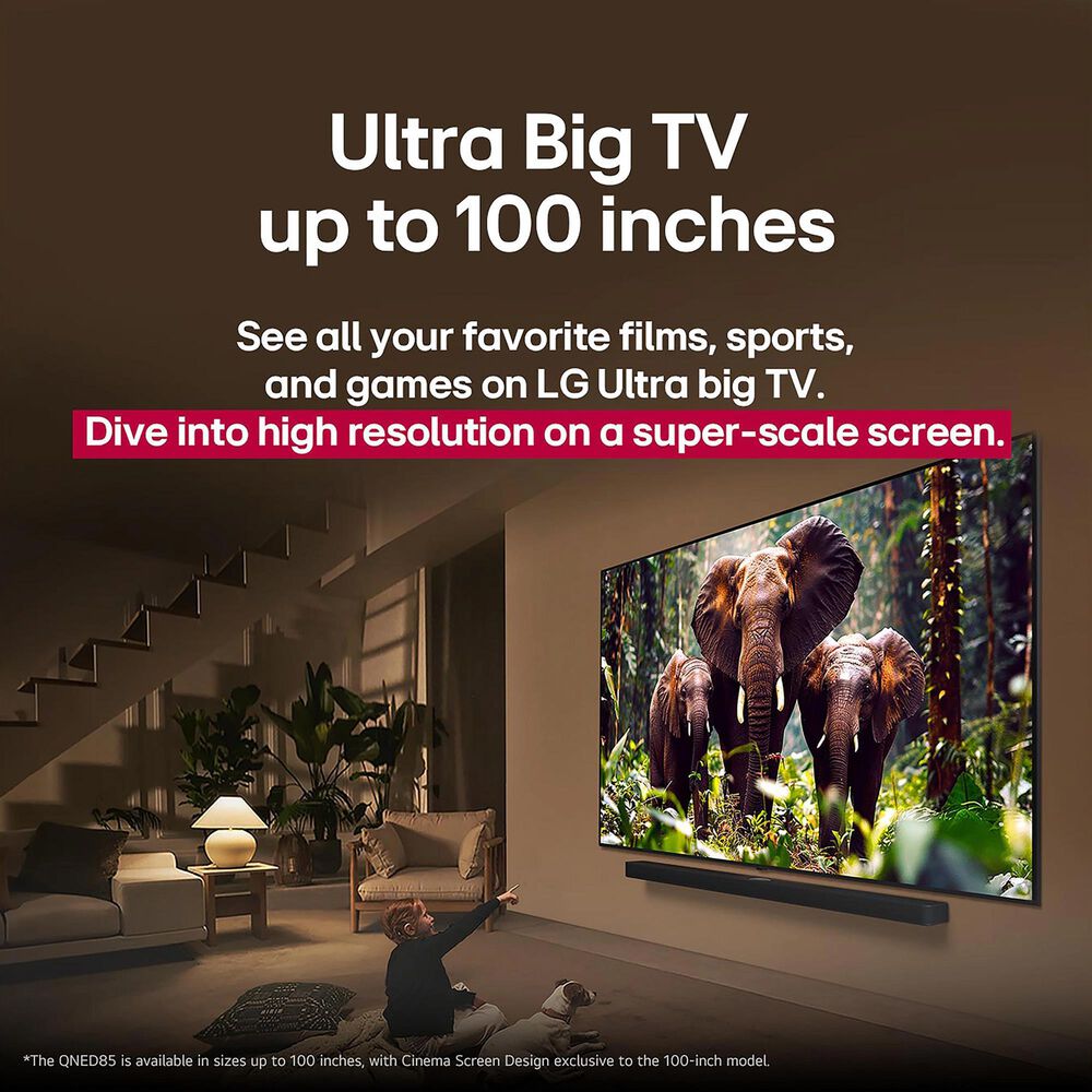 LG 65&quot; Class QNED85A Series evo AI 4K Ultra HD in Black - Smart TV, , large