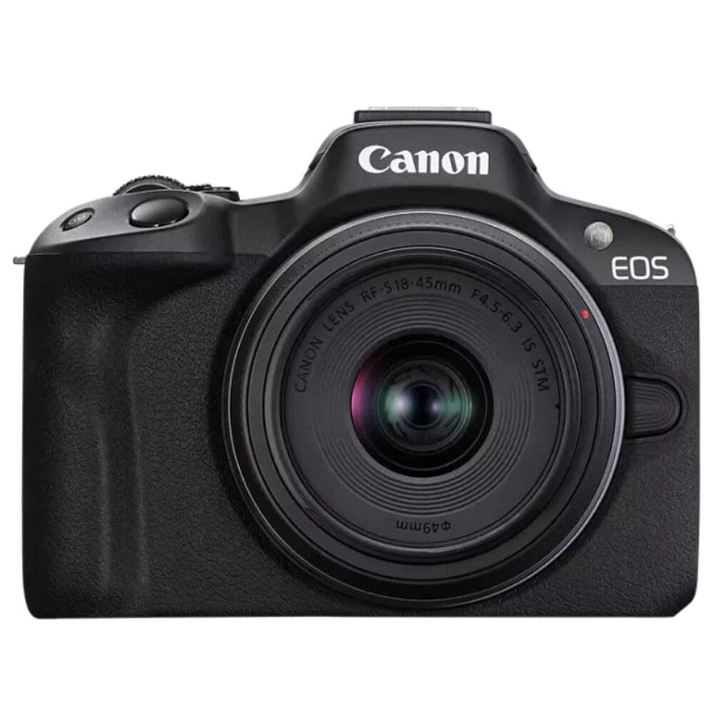 Canon EOS R50 RF-S18-45mm F4.5-6.3 IS STM & RF-S55-210mm F5-7.1 IS STM Lens Kit (Black) Mirrorless Camera, , large