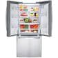 LG 21.8 Cu. Ft. 3-Door French Door Refrigerator in Stainless Steel, , large