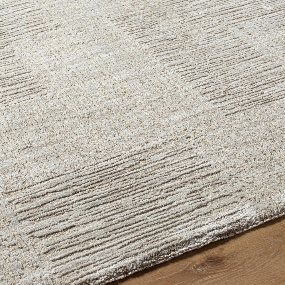 Surya Masterpiece Light Gray, Medium Gray and Cream 2&#39;7&quot; x 10&#39; Runner, , large