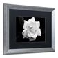 Timberlake 16" x 20" Gardenia in Black and White Art in Black Matting and Silver Frame, , large