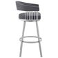 Blue River Chelsea 25" Counter Stool with Slate Gray Cushion in Silver, , large